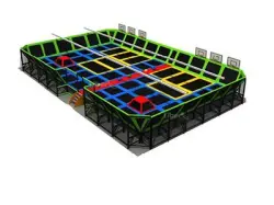 Large Amusement Build Trampoline Park With Basketball Hoop 